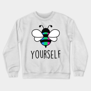 Cute Bee YourSelf Polysexual Bee Gay Pride LGBT Rainbow Gift Crewneck Sweatshirt